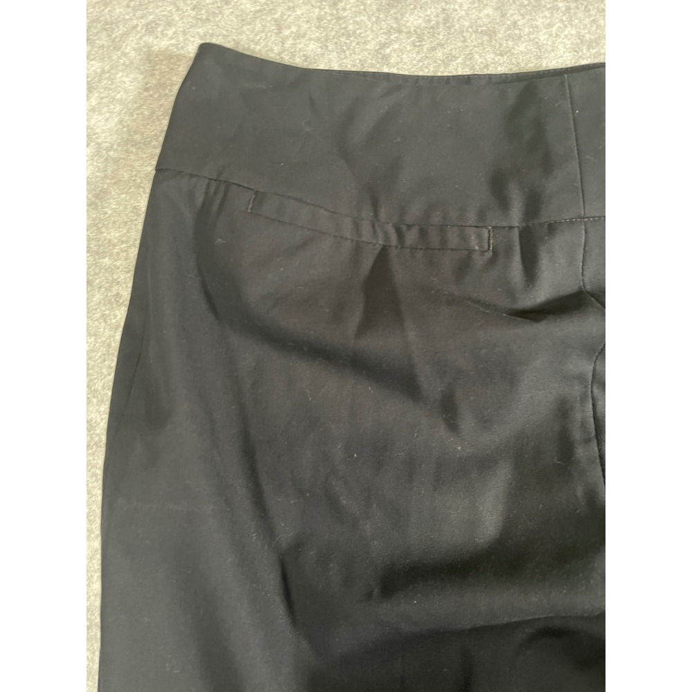 Womyn Black Dress Pants Women Size 6 Straight Leg Flat Front Trousers USA Made - Picture 9 of 11